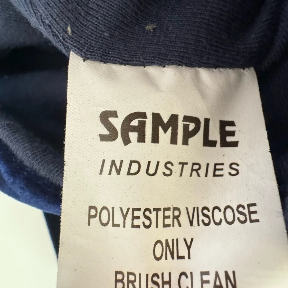 SMPL Sample Industries men’s blue velvet zip hoodie